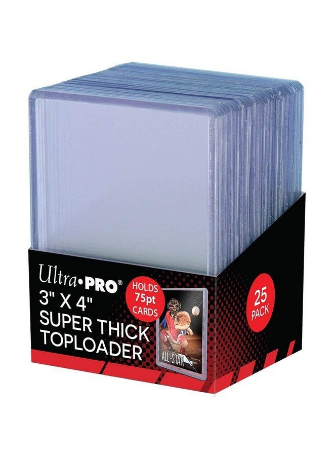 Ultra Pro 3 x 4 Super Thick Baseball Card Toploaders,Polyvinyl Chloride, Holds 75pt Cards (Pack of 25) - Image 2