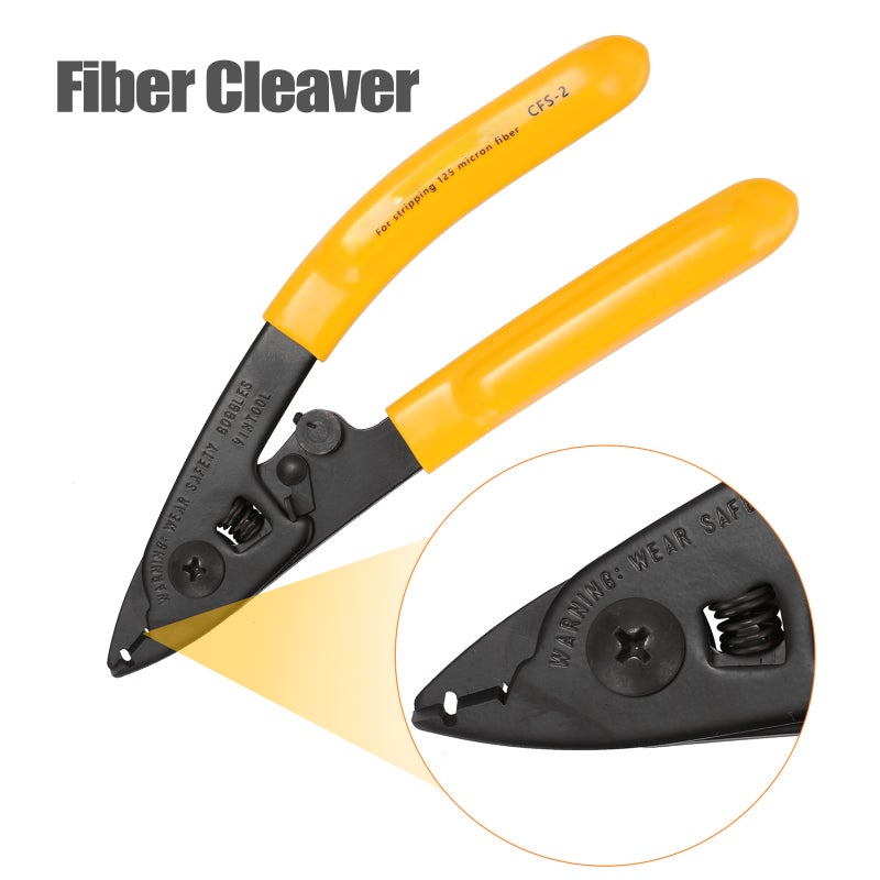Fiber Optic FTTH Tool Kit with Stripping Pliers and Miller's Pliers Fiber Cleaver Optical Power Meter 5km Red Pointer - Image 3