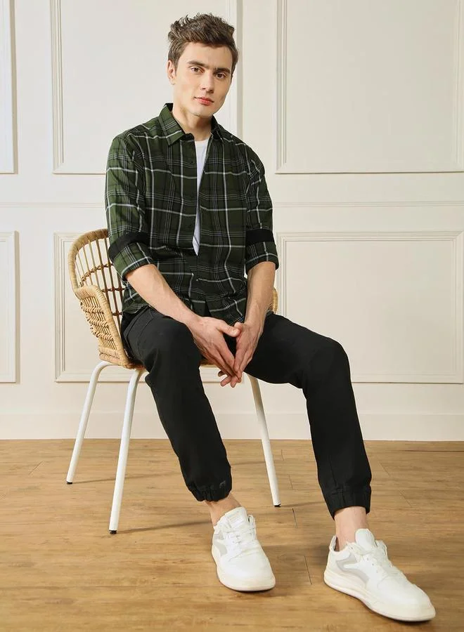 Dennis Lingo Checked Long Sleeves Casual Shirt by Styli