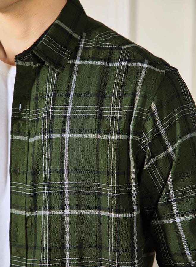 Dennis Lingo Checked Long Sleeves Casual Shirt by Styli  - Image 5