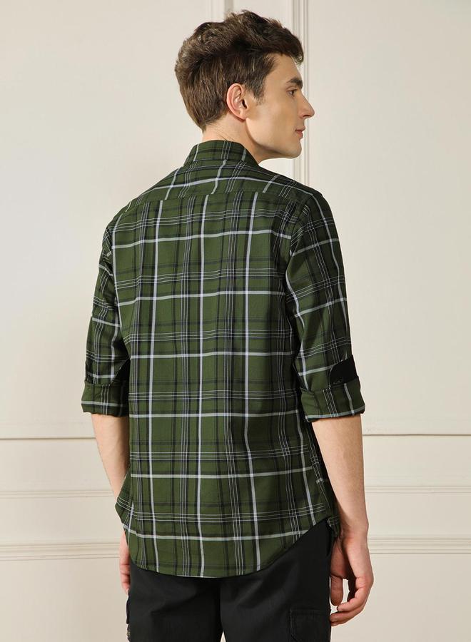 Dennis Lingo Checked Long Sleeves Casual Shirt by Styli  - Image 4