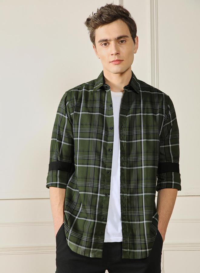 Dennis Lingo Checked Long Sleeves Casual Shirt by Styli  - Image 2