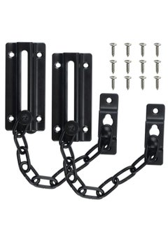 Door Chain Lock, 2 Pack Chain Door Guard with Lock, Stainless Steel Door Latch with 12 Screws, Thickened Sturdy Door Latches Lock for Inside Door, Front Door, Pets Kids Safety