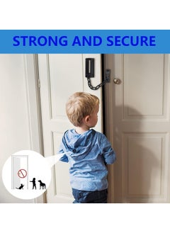 Excefore Door Chain Lock, 2 Pack Chain Door Guard with Lock, Stainless Steel Door Latch with 12 Screws, Thickened Sturdy Door Latches Lock for Inside Door, Front Door, Pets Kids Safety  - Image 2