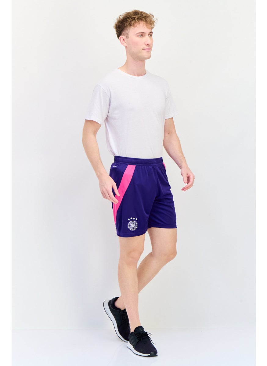 Adidas Men Sportswear Fit Embroidered Logo Football Short, Purple  - Image 4