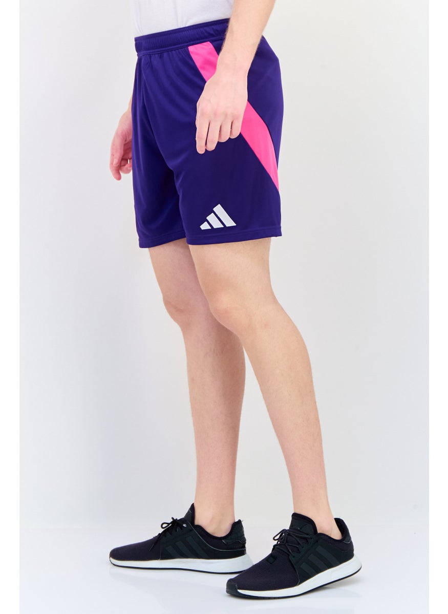 Adidas Men Sportswear Fit Embroidered Logo Football Short, Purple  - Image 2