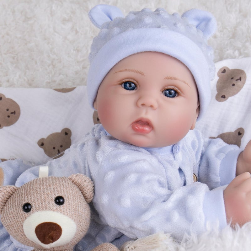 Milidool Lifelike Reborn Baby Dolls Boy- 18-Inch Soft Body Realistic-Newborn Real Life Baby Dolls for Kids Age 3+ - Image 2
