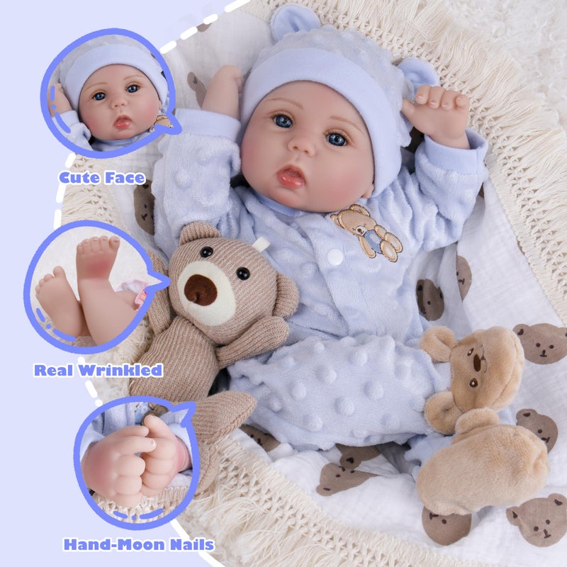 Milidool Lifelike Reborn Baby Dolls Boy- 18-Inch Soft Body Realistic-Newborn Real Life Baby Dolls for Kids Age 3+ - Image 4
