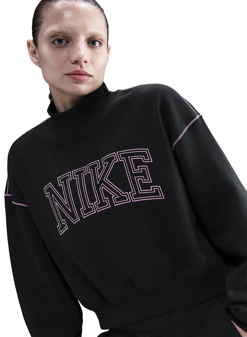 Nike  Nsw Phoenix Fleece Mock Neck Pullover Sweatshirt for Women | Best Price UAE