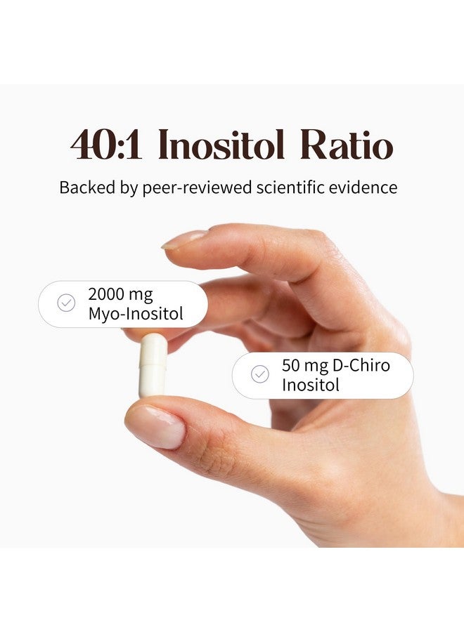 Generic PCOS Queen Pure 40:1 Inositol - Myo + D-Chiro Inositol Supplement - for Women with Fertility, Skin, & Menstrual Cycle Needs - 1 Bottle  - Image 5