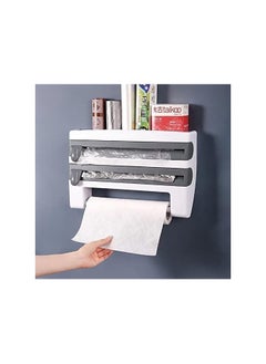 Generic Wall Mounted Paper Towel Holder, Sopaline Holder for 3 Rolls, Spice Pot Holder, Kitchen Dispenser with Very Sharp Blades for Kitchen, Garage or Office  - Image 2