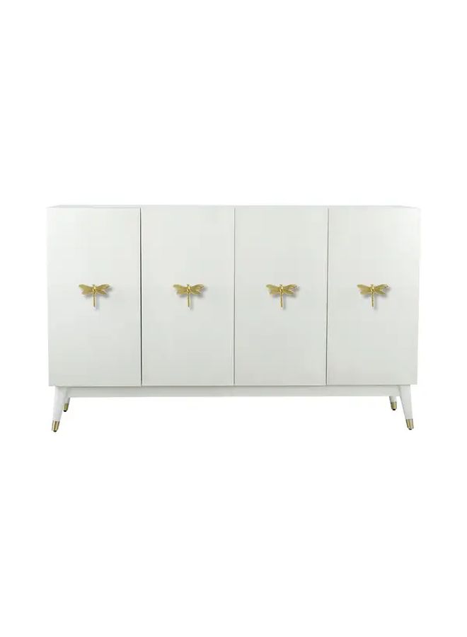 2pcs Tin Color Dragonfly Shaped Metal Handles For Cabinet Drawer Door Wardrobe - Image 2