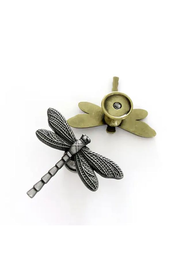 2pcs Tin Color Dragonfly Shaped Metal Handles For Cabinet Drawer Door Wardrobe - Image 5