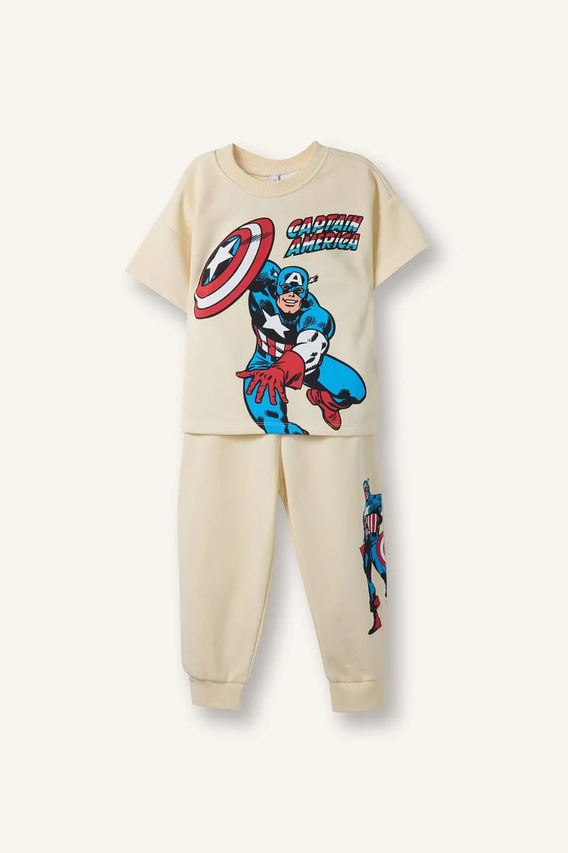 DeFacto Baby Boy Marvel Comics Sweatshirt and Jogging 2 Piece Set