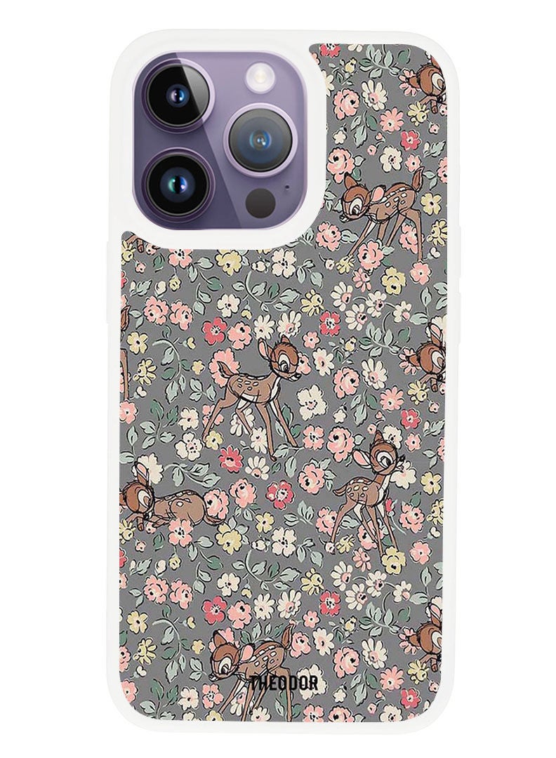 Theodor Protective Case Anti Scratch Shock Proof Cover For APPLE IPHONE 14 PRO MAX Disney Deer (White Bumper) - Image 1