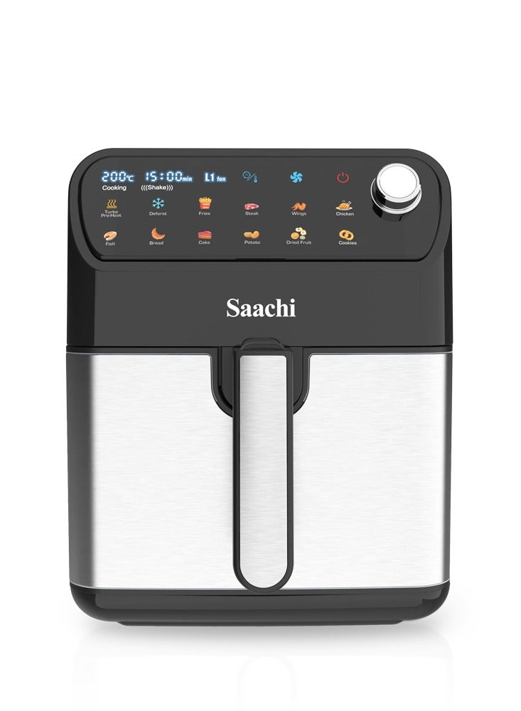 Saachi 7.0L Digital Air Fryer – 12 Pre-Set Programs, Adjustable Temperature & Timer, Stainless Steel Heating, Non-Stick Basket & Overheat Protection 7 L 1700 W NL-AF-4787D-BK black - Image 2