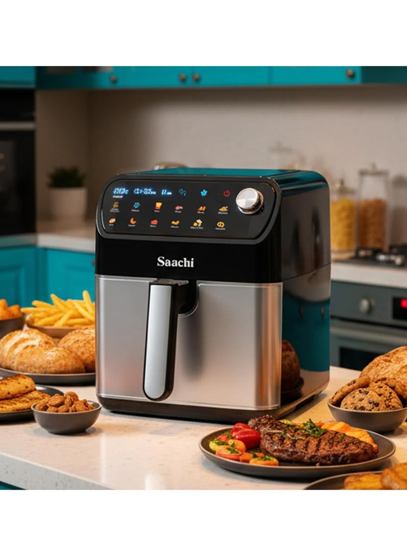 Saachi 7.0L Digital Air Fryer – 12 Pre-Set Programs, Adjustable Temperature & Timer, Stainless Steel Heating, Non-Stick Basket & Overheat Protection 7 L 1700 W NL-AF-4787D-BK black - Image 4