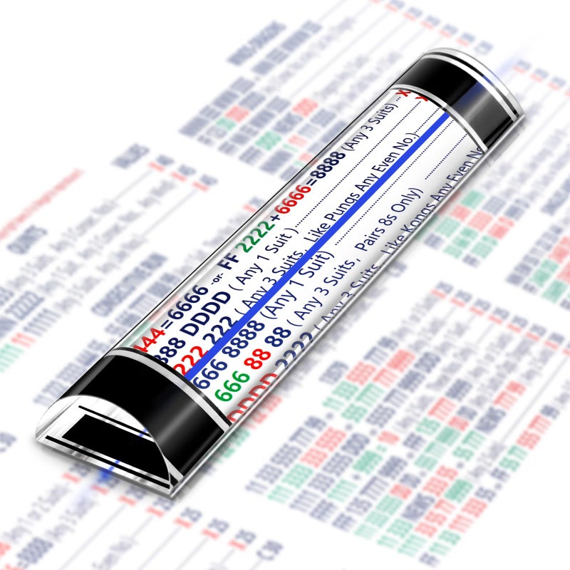 UCandy 2X Magnifying Ruler with Blue Tracker Line, 6" Ruler with Magnifying Bar, Magnifier Mahjong Finder for Reading Bible, Books and Card Games,Mahjong Line Magnifying Finder - Image 5