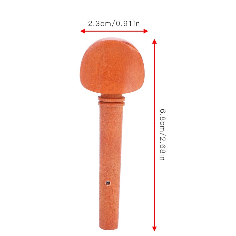 Violin Tuning Pegs 4Pcs Jujube Wood Set - Firm Durable Fine Patterned Violin Pegs for 4/4 Violin Replacement, Musical Instrument Maintenance - Image 5