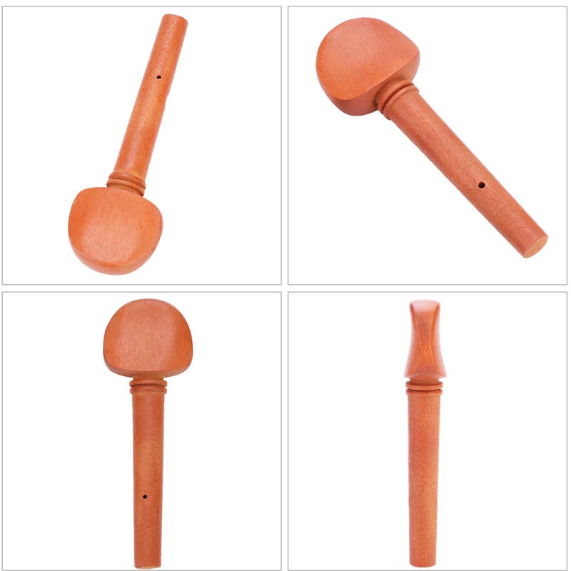 Violin Tuning Pegs 4Pcs Jujube Wood Set - Firm Durable Fine Patterned Violin Pegs for 4/4 Violin Replacement, Musical Instrument Maintenance - Image 4