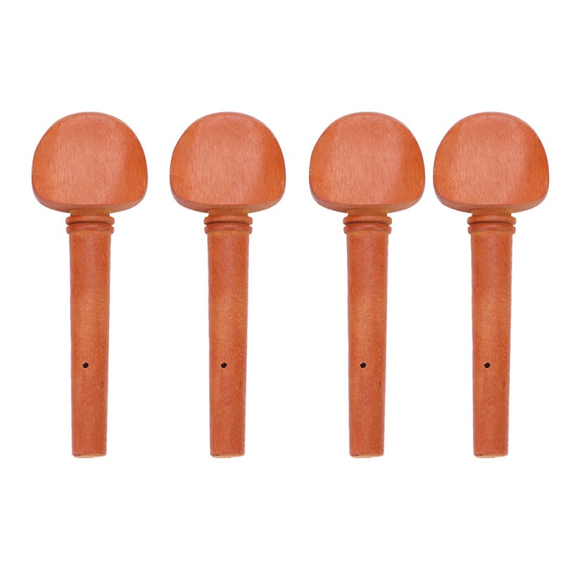 Violin Tuning Pegs 4Pcs Jujube Wood Set - Firm Durable Fine Patterned Violin Pegs for 4/4 Violin Replacement, Musical Instrument Maintenance - Image 1