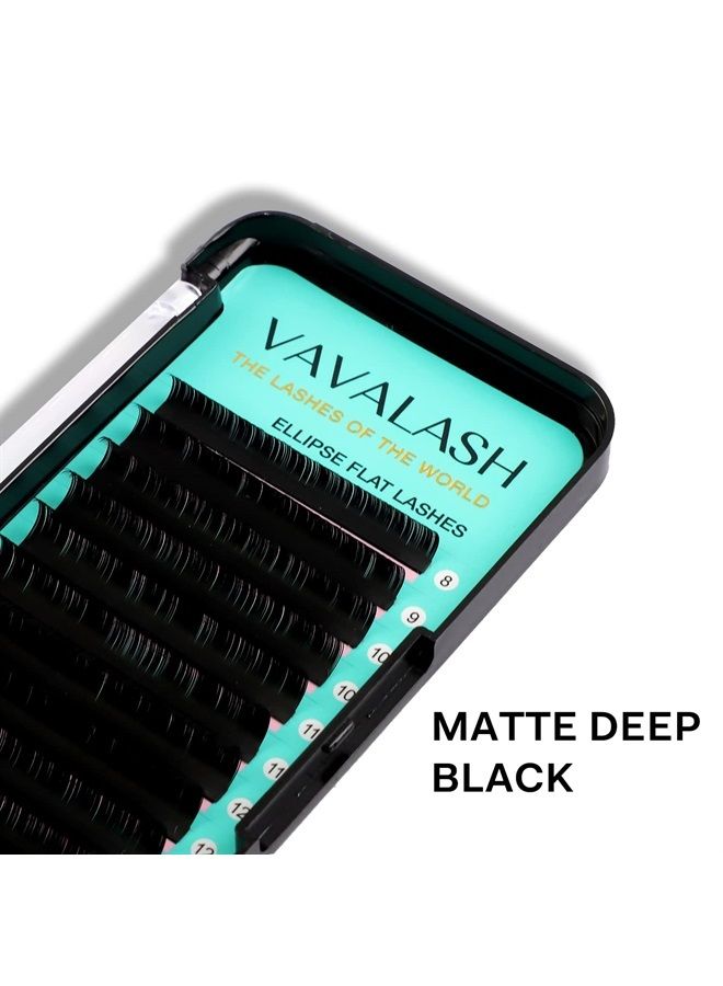 VAVALASH Ellipse Eyelash Extensions 0.15mm D Curl 8-15mm Mixed Flat Eyelash Extension Supplies Light Lashes Matte Individual Eyelashes Salon Use Black Mink False Lashes Mink Lashes Extensions(D-0.15-8-15mm) - Image 4