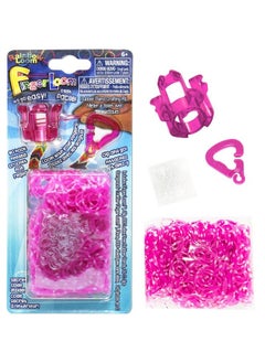 Rainbow Loom ® Pink Finger Loom™ Featuring 600 Pink Polka Dot Rubber Bands And A Pink Finger Loom And Clip Great For Boys And Girls 7+  - Image 2