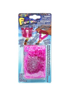 Rainbow Loom ® Pink Finger Loom™ Featuring 600 Pink Polka Dot Rubber Bands And A Pink Finger Loom And Clip Great For Boys And Girls 7+  - Image 3