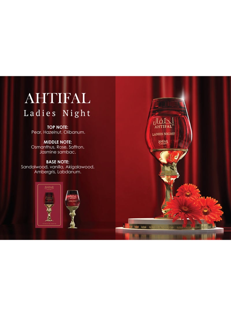عنفر عطر أنفار 1950 احتفال ليديز نايت اكستريت دو بارفيوم 100 مل | عطر نسائي فاخر يدوم طويلاً | كمثرى، ورد، ياسمين سامباك، فانيلا وخشب الصندل - Image 3