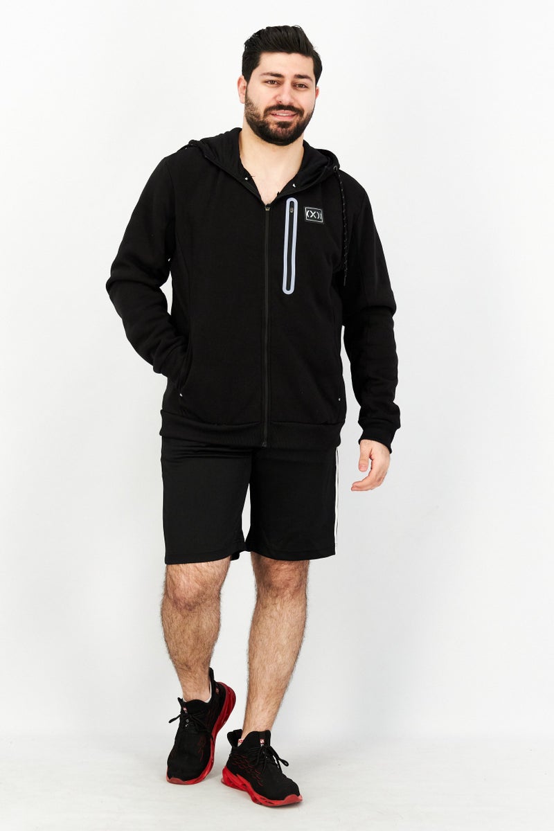 2(X)IST Men Hooded Long Sleeve Brand Logo Hoodie, Black - Image 3