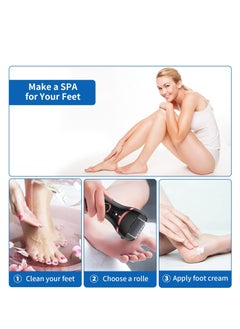 Geopu Electric Foot Callus Remover, Rechargeable Portable Electronic Foot File Pedicure Kits, Waterproof Foot Scrubber File, Professional Pedicure Tools, Foot Care for Dead Skin Ideal Gift, 3 Rollers  - Image 5