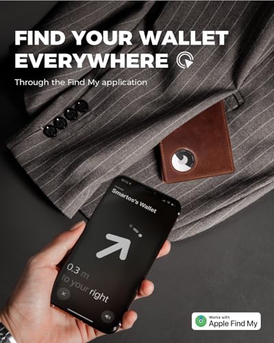 LORZOR AirTag Wallet- Bifold Full Grain Leather AirTag Wallet for Men, Minimalist Front Pocket Wallet with Airtag Holder, RFID Blocking, 12 Card Capacity Gift for Men(Vintage Brown) - Image 2