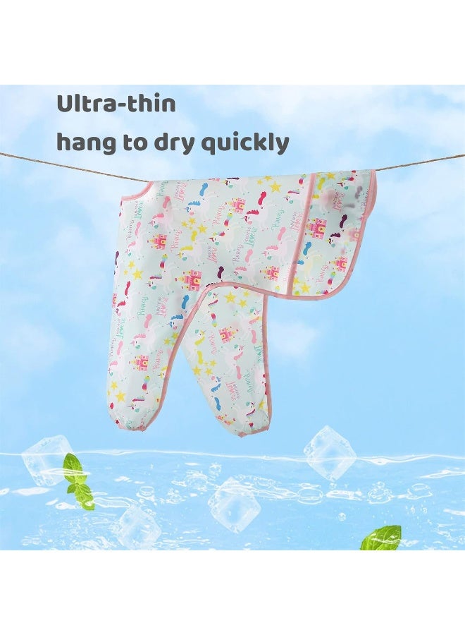 ElecMotive ElecMotive 5 Pack Long Sleeve Bib, Baby Toddler Waterproof Sleeved Bib for 6-30 Months Reusable with Catch-all Pocket  - Image 5
