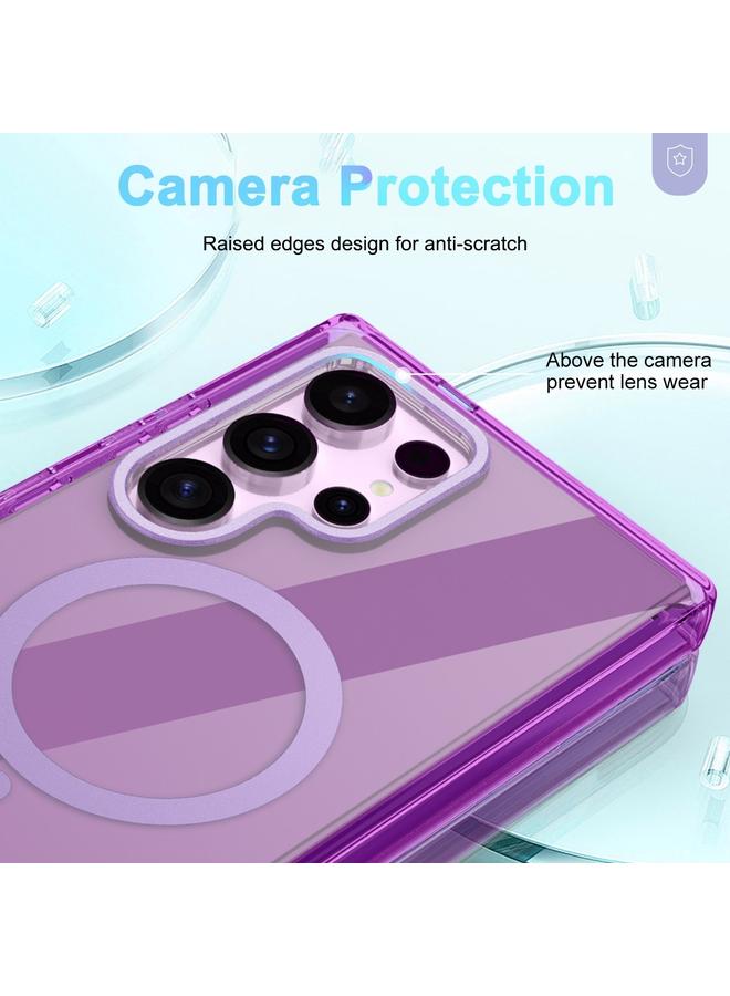 اس-توب جراب لهاتف Samsung Galaxy S24 Ultra 5G، جراب هاتف MagSafe مغناطيسي ملون من البولي كربونات + TPU - Image 4