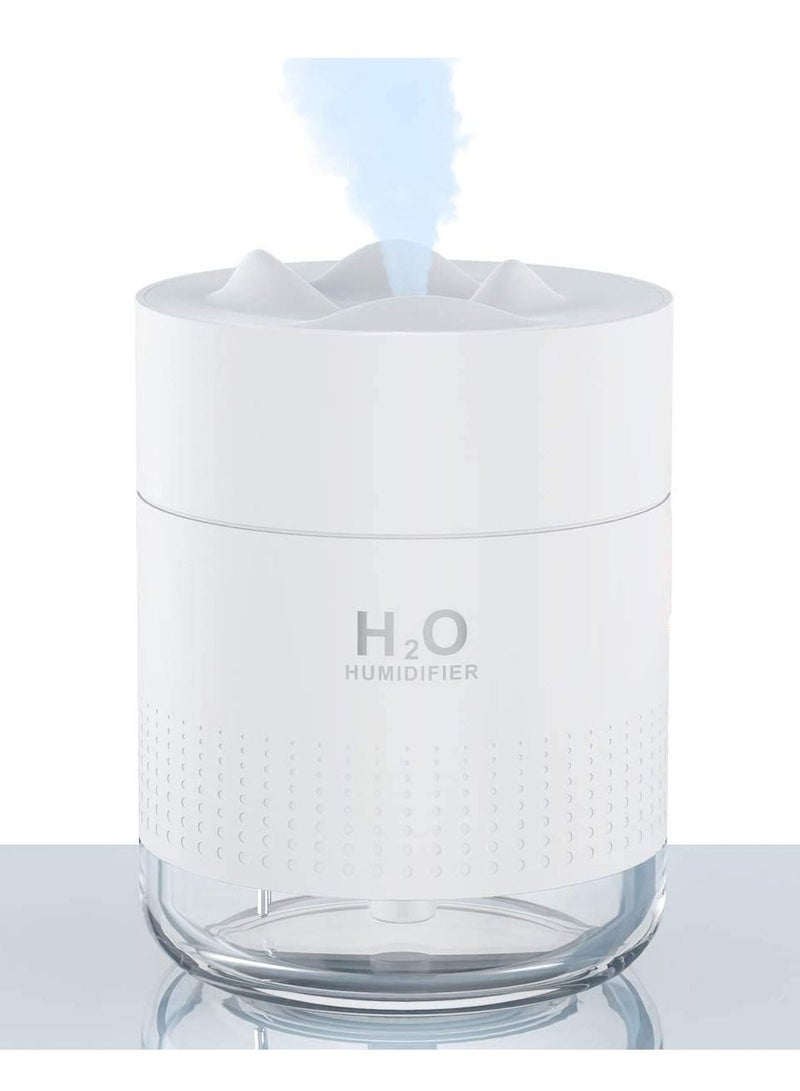 واي آند دي Humidifiers 500ml Cool Mist Humidifier Air Whisper Quiet with Night Light, for Home Baby Bedroom Office Travel (White) - Image 1