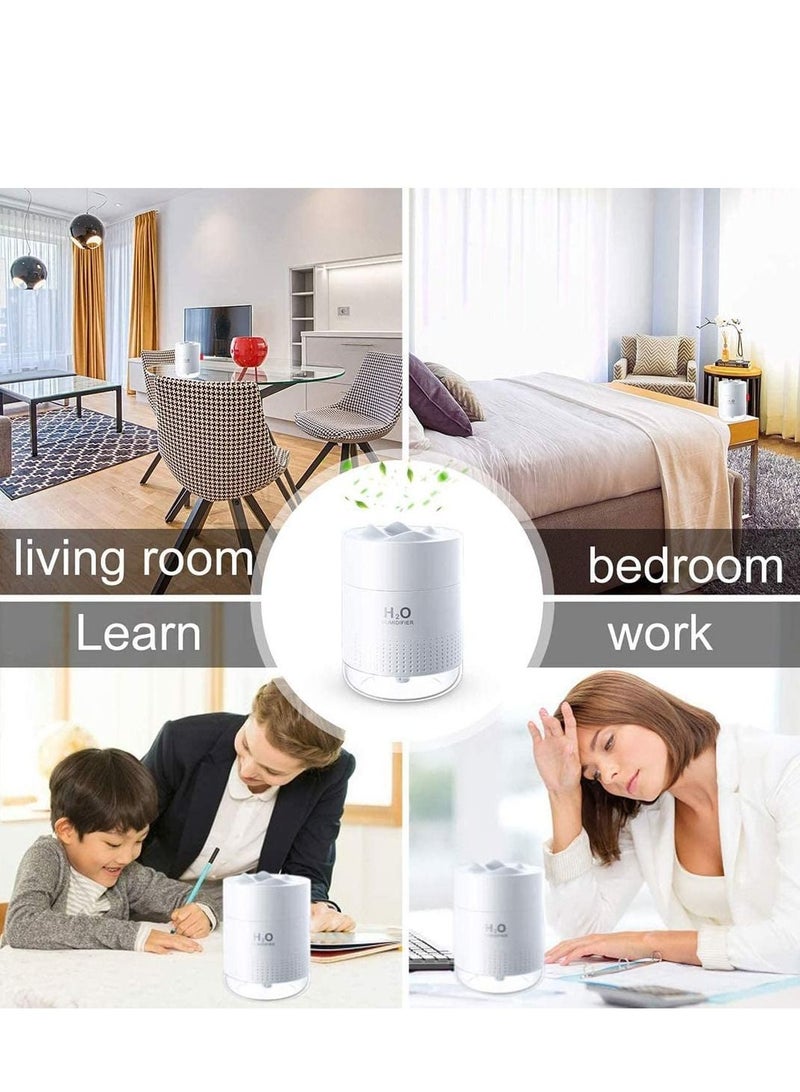 واي آند دي Humidifiers 500ml Cool Mist Humidifier Air Whisper Quiet with Night Light, for Home Baby Bedroom Office Travel (White) - Image 3