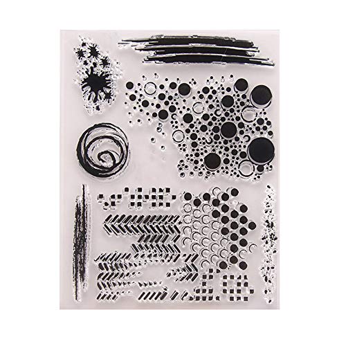 arriettycraft Ink Marks Circle Dots Clear Stamps for Card Making and Journaling, Honeycomb spot Rubber Stamps for Journals Scrapbooking Albums Paper Crafts Decoration-A1336 - Image 1