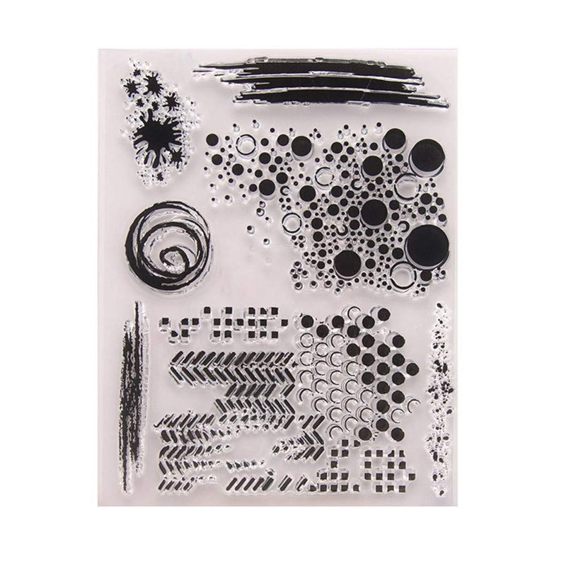 arriettycraft Ink Marks Circle Dots Clear Stamps for Card Making and Journaling, Honeycomb spot Rubber Stamps for Journals Scrapbooking Albums Paper Crafts Decoration-A1336 - Image 5