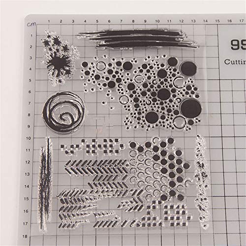 arriettycraft Ink Marks Circle Dots Clear Stamps for Card Making and Journaling, Honeycomb spot Rubber Stamps for Journals Scrapbooking Albums Paper Crafts Decoration-A1336 - Image 2
