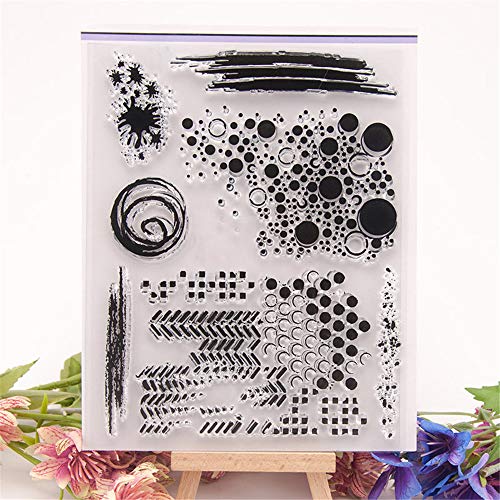 arriettycraft Ink Marks Circle Dots Clear Stamps for Card Making and Journaling, Honeycomb spot Rubber Stamps for Journals Scrapbooking Albums Paper Crafts Decoration-A1336 - Image 3
