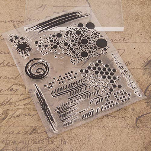 arriettycraft Ink Marks Circle Dots Clear Stamps for Card Making and Journaling, Honeycomb spot Rubber Stamps for Journals Scrapbooking Albums Paper Crafts Decoration-A1336 - Image 4