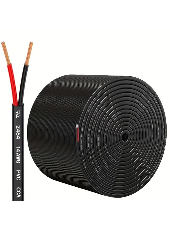 14 AWG سلك مزدوج 50 قدم أسلاك كهربائية منخفضة الجهد من النحاس المطلي بالألمنيوم لإضاءة مصابيح LED السيارة - Image 2