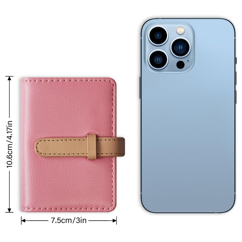 FORYEE Credit Card Holder with 26 Suitable Slot, ID Card Case PU Leather Wallet for Women Men Business Organiser Pocket (Pink) - Image 3
