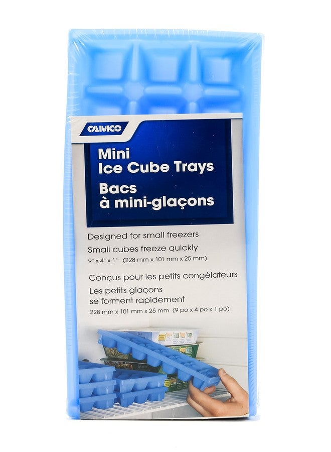 Camco Stackable Miniature Ice Cube Tray for Compact Spaces, 2-Pack (44100), Blue - Image 5