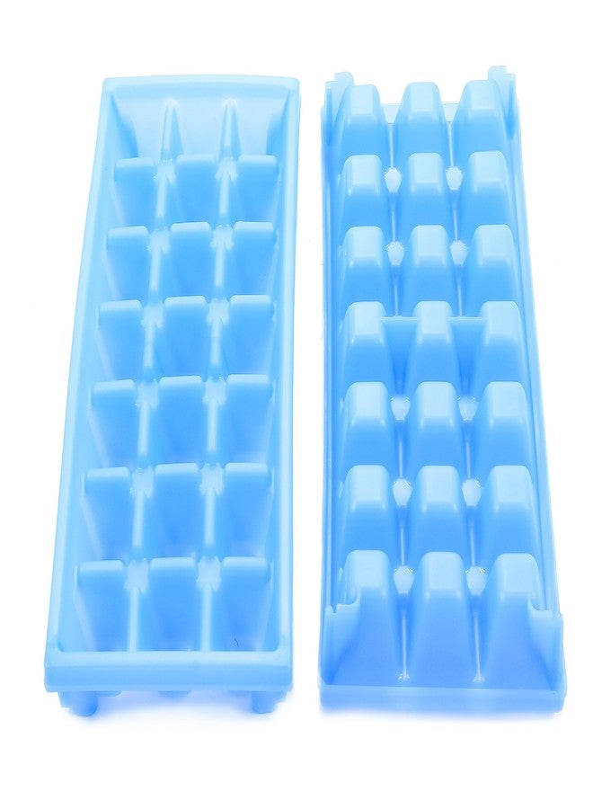 Camco Stackable Miniature Ice Cube Tray for Compact Spaces, 2-Pack (44100), Blue - Image 1