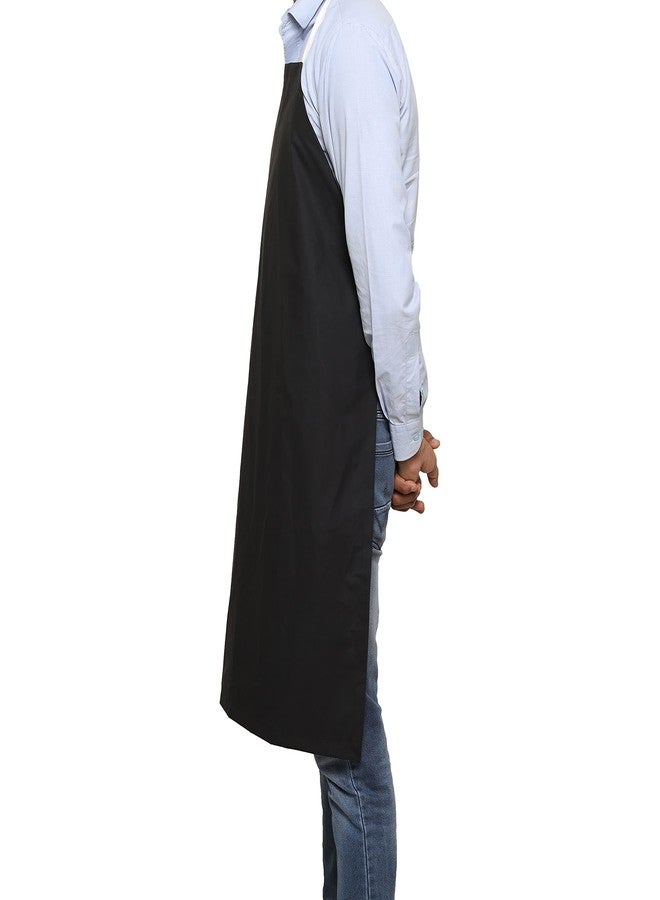 EISCO Black Rubber Bib Apron, Small (24"W x 30"L) - Image 4