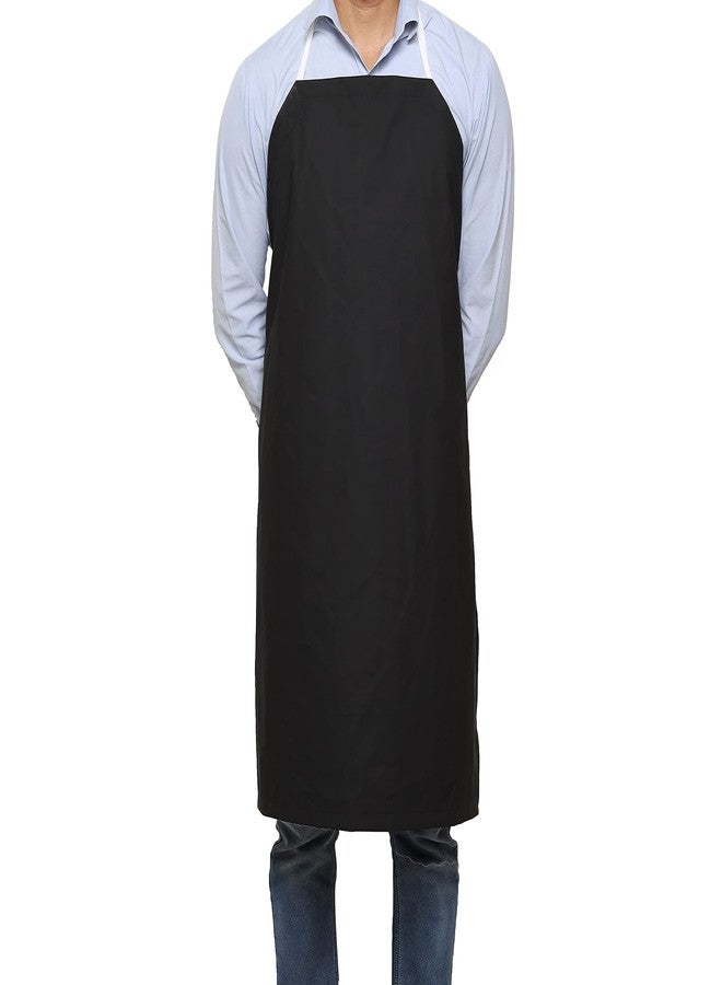 EISCO Black Rubber Bib Apron, Small (24"W x 30"L) - Image 3