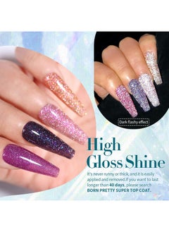 Born Pretty Reflective Glitter Gel Nail Polish Shimmer Sequins Sparkly Shiny Disco Dj Glitter Sequins Nail Polish 6Pcs 10Ml  - Image 5