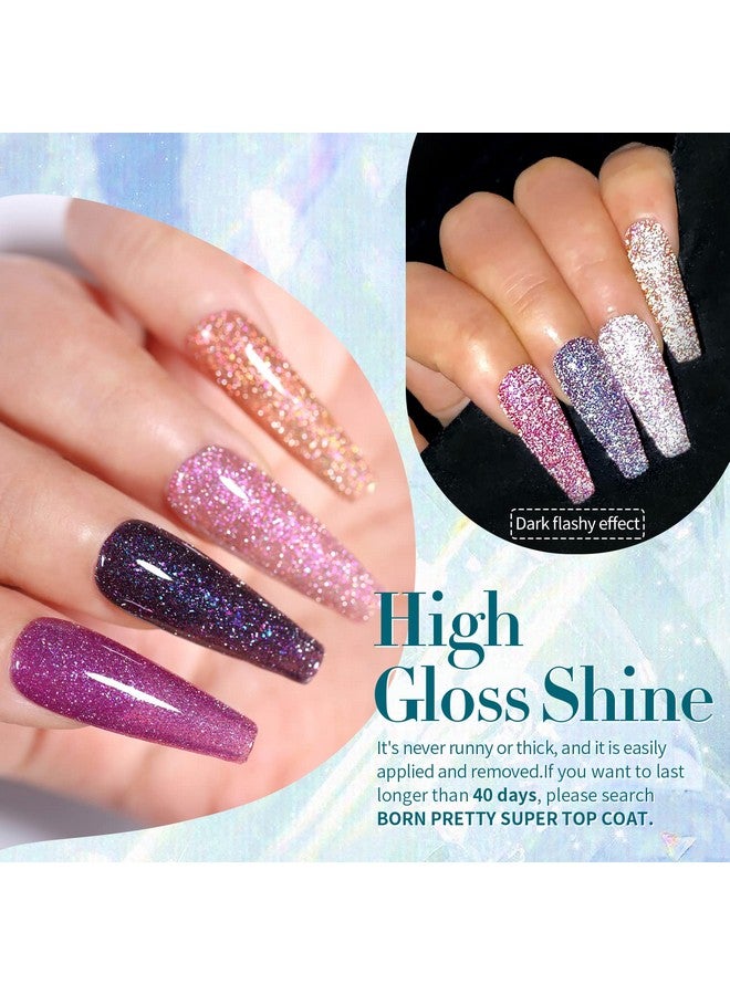 Born Pretty Reflective Glitter Gel Nail Polish Shimmer Sequins Sparkly Shiny Disco Dj Glitter Sequins Nail Polish 6Pcs 10Ml - Image 5