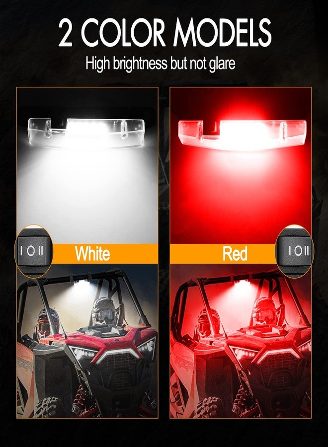 Rfroad Lighting UTV Interior Light, Universal Roll Bar Mount LED Light UTV Dome Light Utility Roll Cage Light for UTV Polaris RZR ATV Can-Am Kawasaki Truck Car Off Road Cab - White/Red - Image 2
